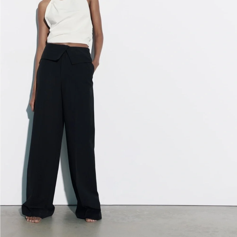NWT Linen blend full length pants RUNS A SIZE SMALLER